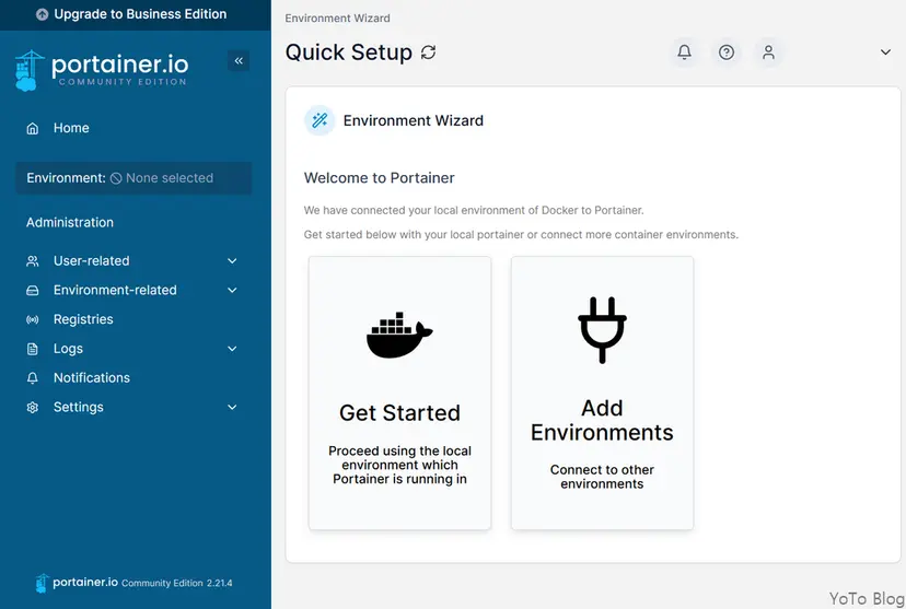 portainer-ce DockerHub Setup
