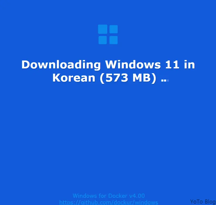 dockur/windows Windows Setup