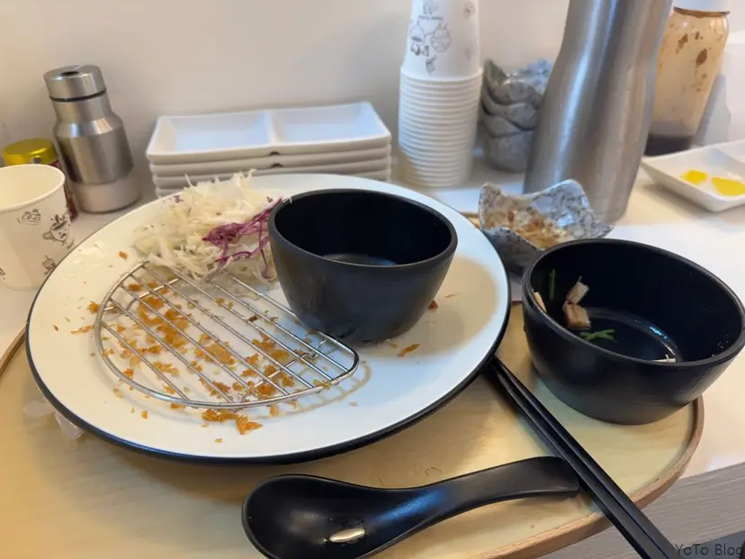 Chicken cutlet after eating